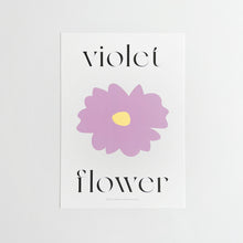 Load image into Gallery viewer, A4 Flower Poster - VIOLET