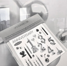 Load image into Gallery viewer, Silver Cake Postcard & Sticker Set