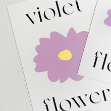 Load image into Gallery viewer, A4 Flower Poster - VIOLET