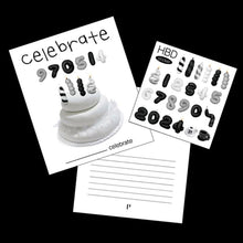 Load image into Gallery viewer, HBD Postcard & Sticker Set