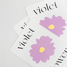 Load image into Gallery viewer, A4 Flower Poster - VIOLET