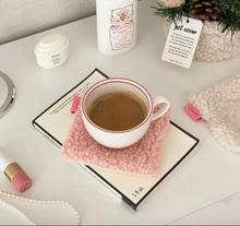 Load image into Gallery viewer, Fluffy Tea Coaster - PINK