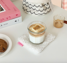 Load image into Gallery viewer, Fluffy Tea Coaster - IVORY