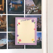 Load image into Gallery viewer, 'A Good Day' Flower Memo Pad