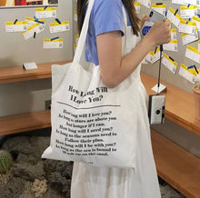 Load image into Gallery viewer, 'How Long Will I Love You' Eco Bag