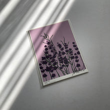 Load image into Gallery viewer, A5 Flower Poster - Lavender