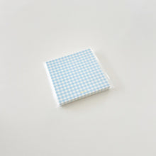 Load image into Gallery viewer, Gingham Memo Pad - SKY BLUE