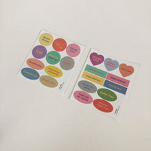 Load image into Gallery viewer, Lettering Sticker Set (Circle + Heart)