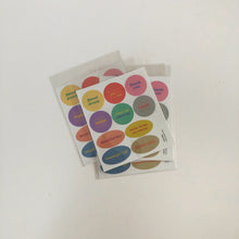 Load image into Gallery viewer, Lettering Sticker Set (Circle + Heart)
