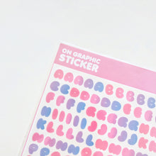 Load image into Gallery viewer, ALPHABET Sticker - Pastel