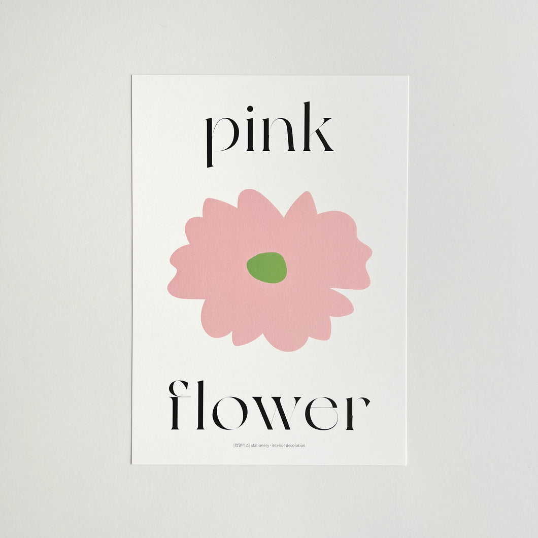 A4 Flower Poster - PINK