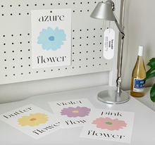 Load image into Gallery viewer, A4 Flower Poster - AZURE
