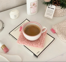 Load image into Gallery viewer, Fluffy Tea Coaster - PINK
