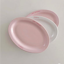 Load image into Gallery viewer, Yum Yum Yum Oval Dessert Plate
