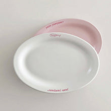 Load image into Gallery viewer, Yum Yum Yum Oval Dessert Plate
