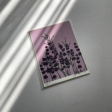 Load image into Gallery viewer, A5 Flower Poster - Lavender
