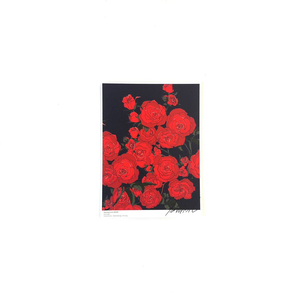 A5 Flower Poster - Santana Rose (NAVY)