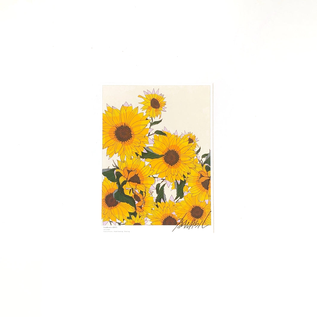 A5 Flower Poster - Sunflower