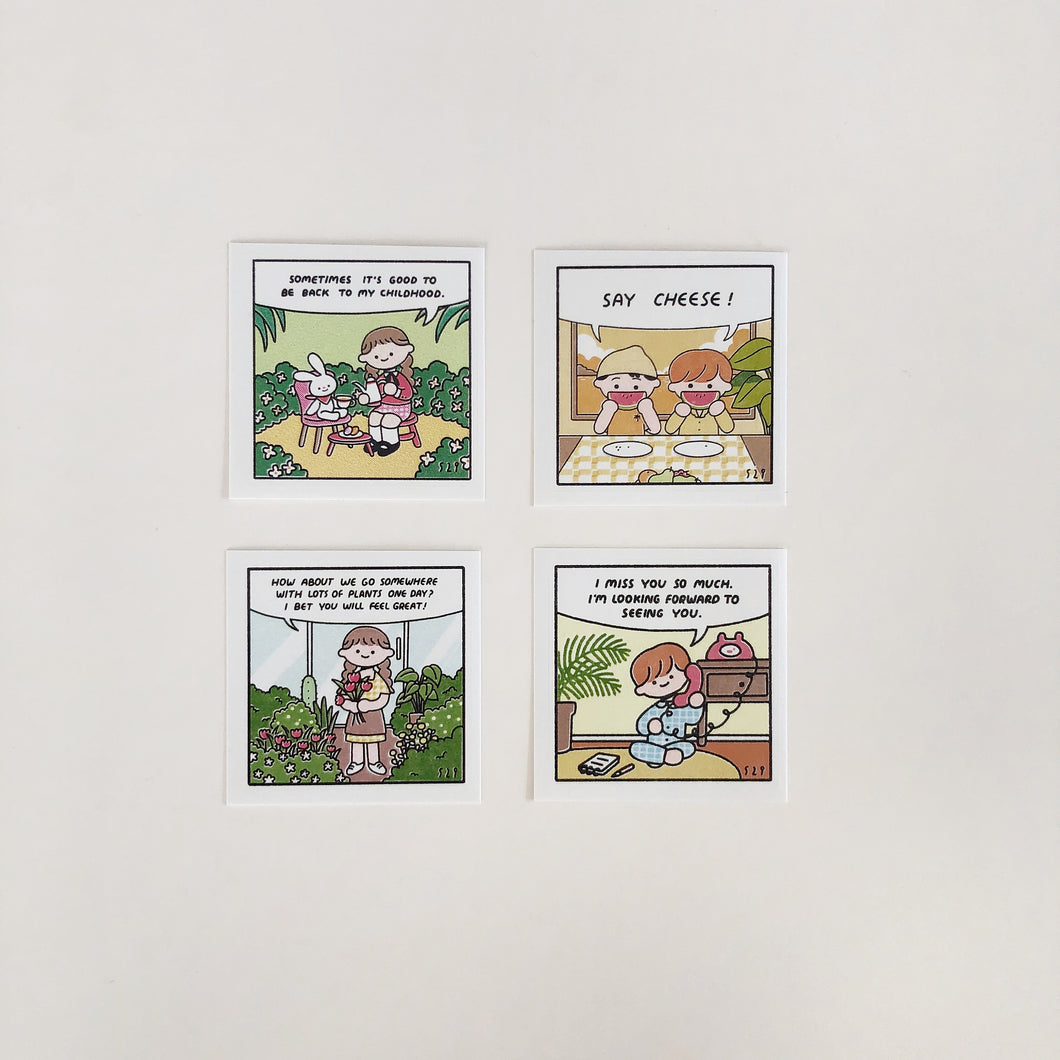 Comic Sticker Set (Green)