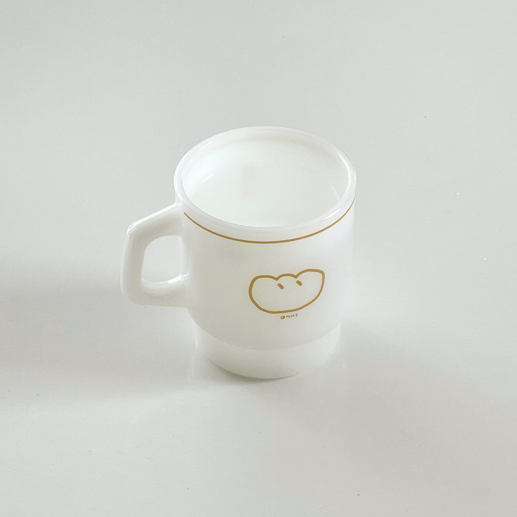 *LAST ONE* Milk Glass Cup - BREAD ver.