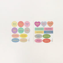 Load image into Gallery viewer, Lettering Sticker Set (Circle + Heart)
