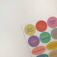 Load image into Gallery viewer, Lettering Sticker Set (Circle + Heart)
