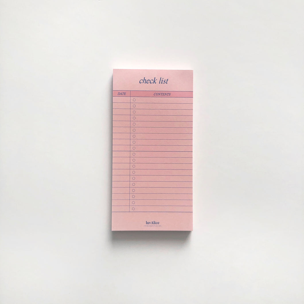 Vintage Pink Memo Pad